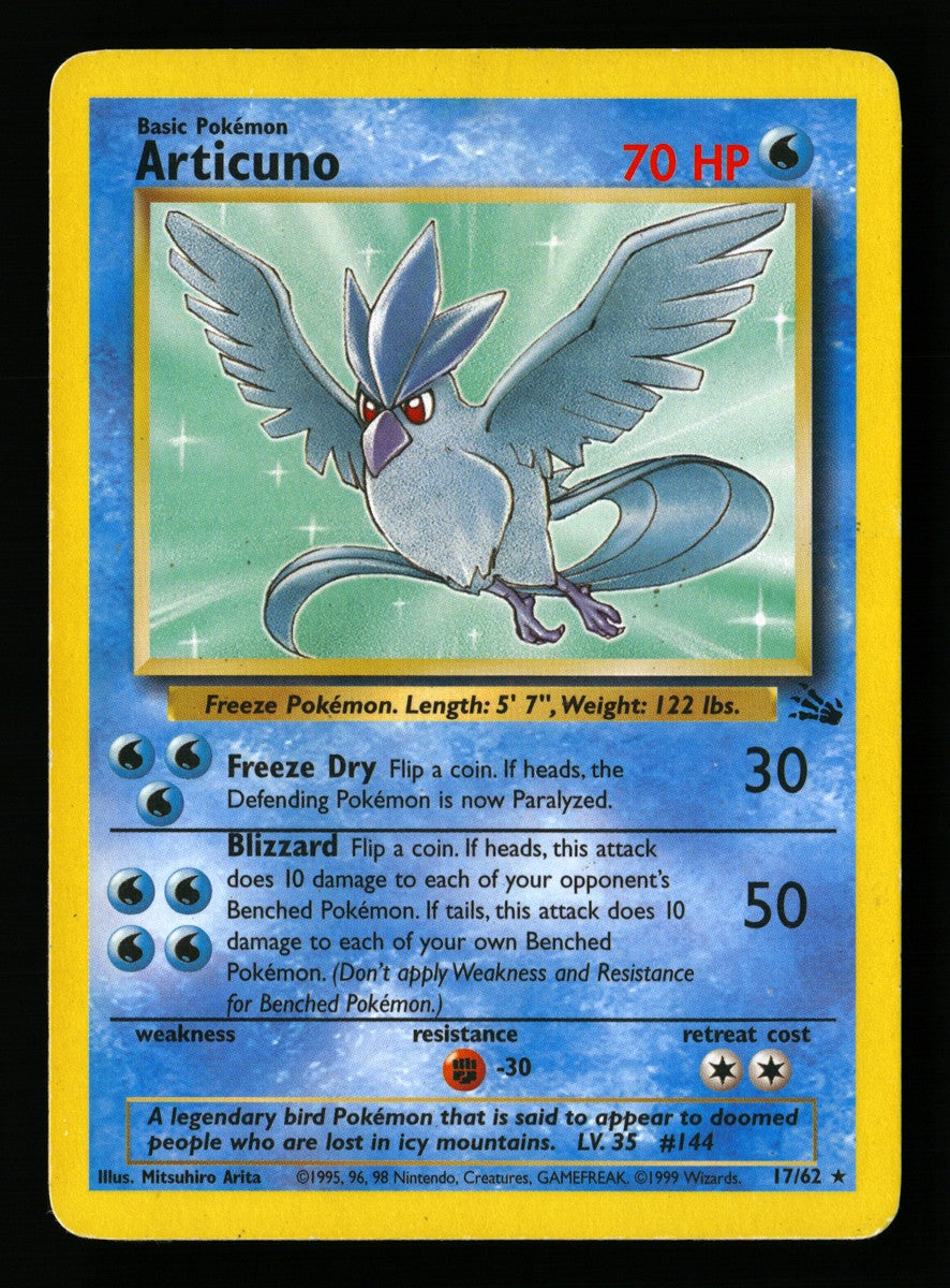 Articuno 17/62 — Rare (Light Played) - Fossil · L211