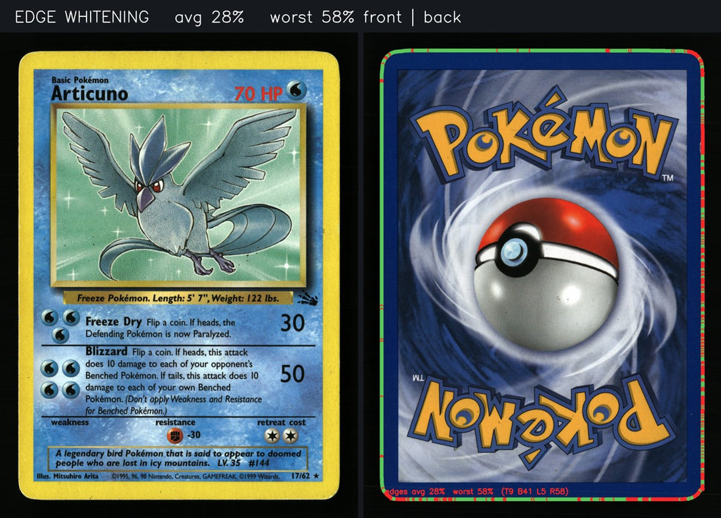 Articuno 17/62 — Rare (Light Played) - Fossil · L211