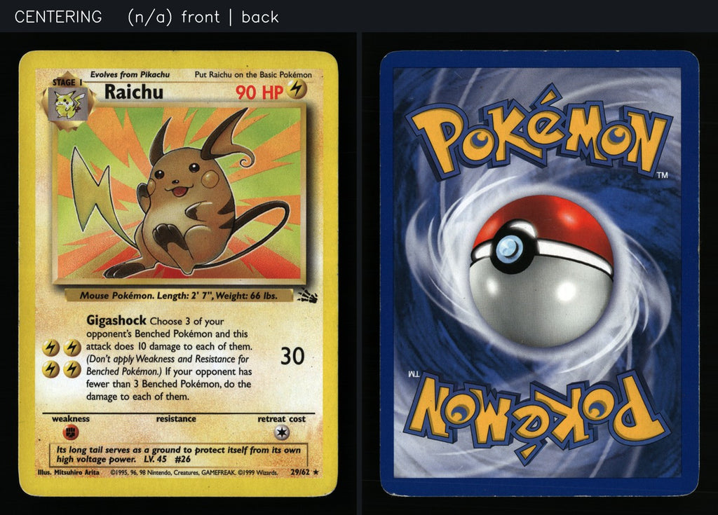 Raichu 29/62 — Rare (Played) - Fossil · L213