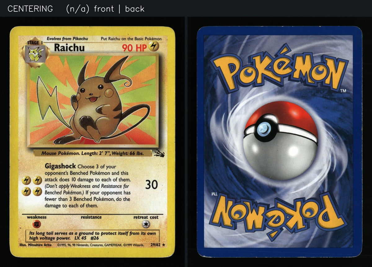 Raichu 29/62 — Rare (Played) - Fossil · L213