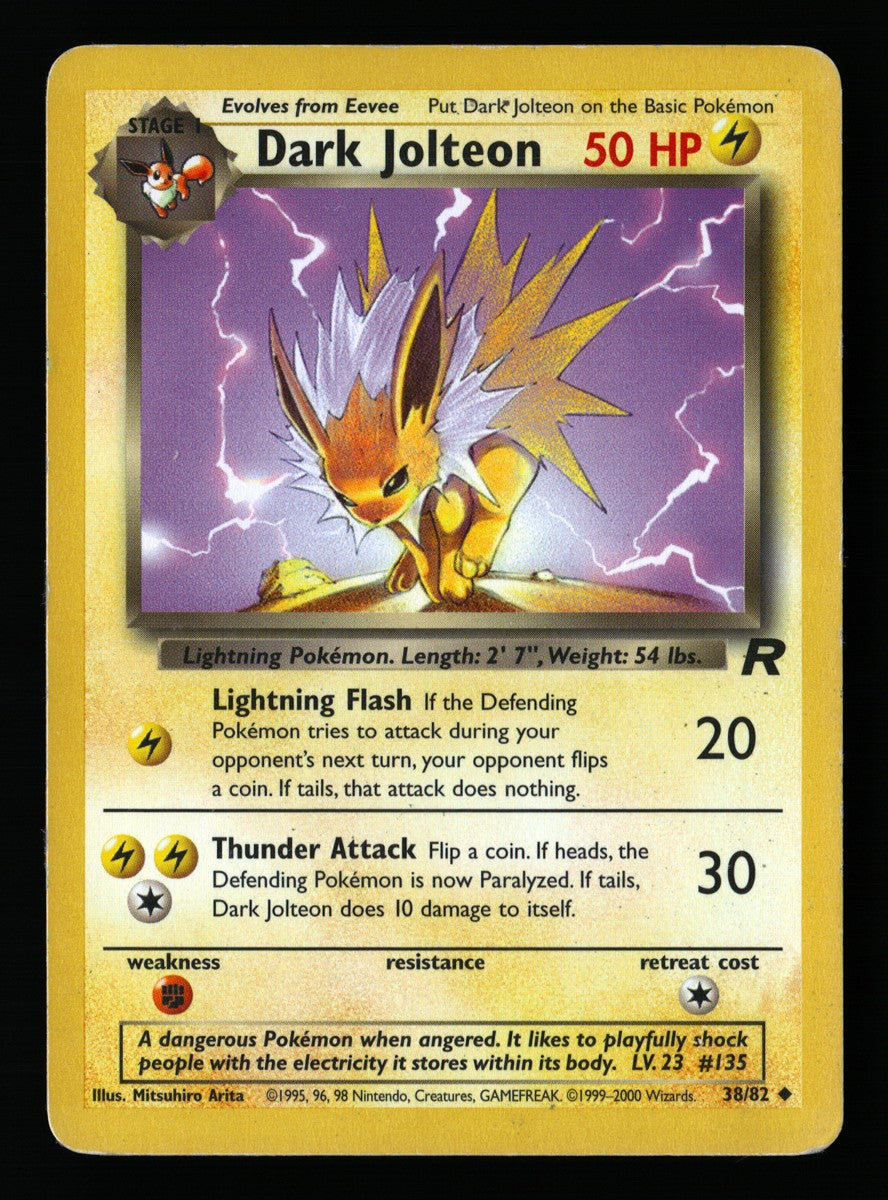 Dark Jolteon 38/82 — Uncommon (Played) - Team Rocket · L214