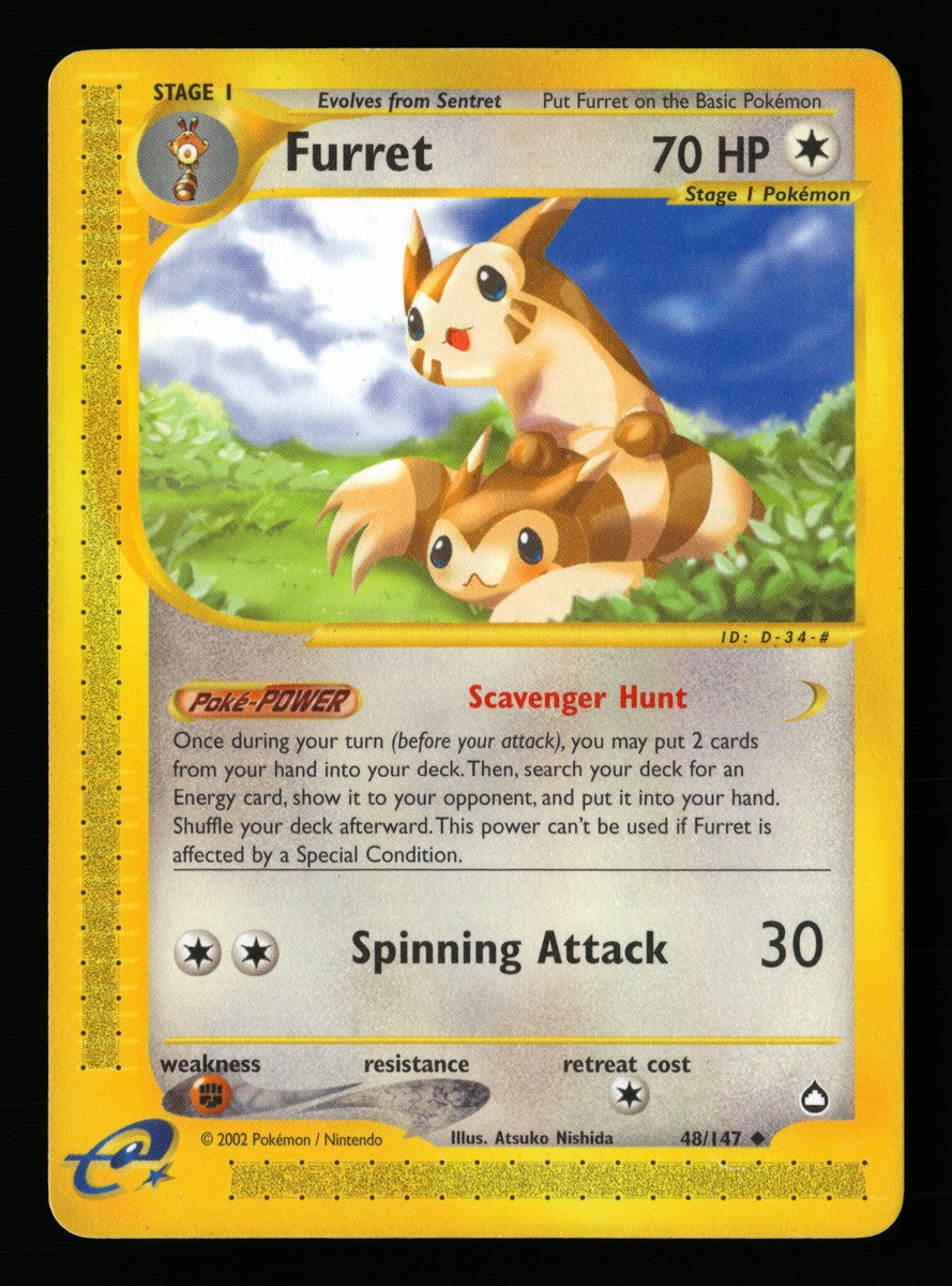 Furret 48/147 — Uncommon (Good) - Aquapolis · L223