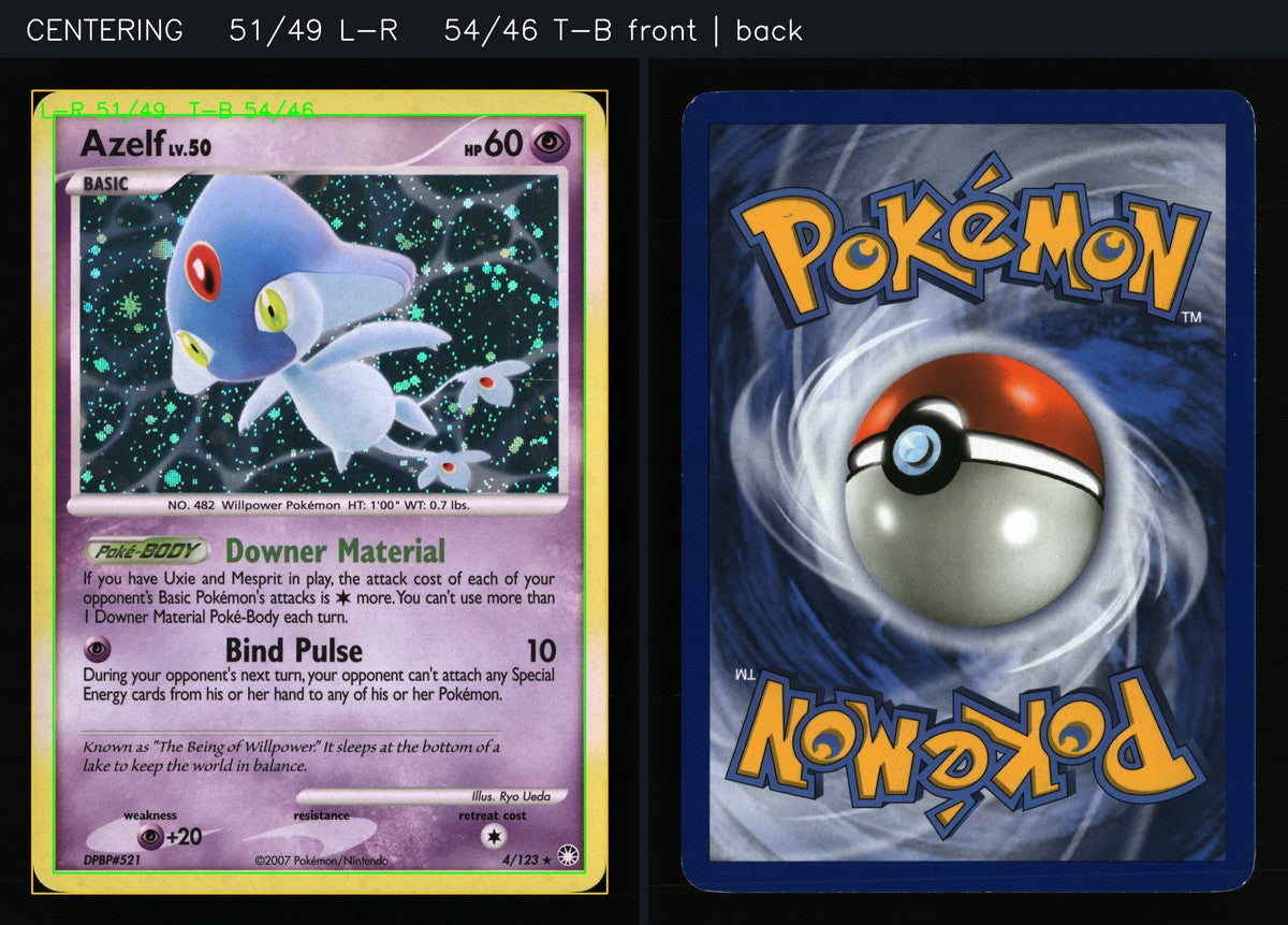 Azelf 4/123 — Rare Holo (Light Played) - Mysterious Treasures · L227
