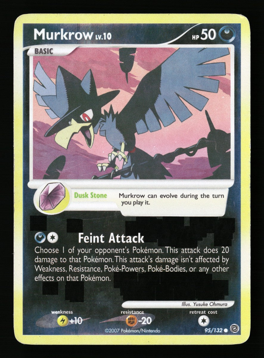 Murkrow 95/132 — Common Reverse Holo (Light Played) - Secret Wonders · L228