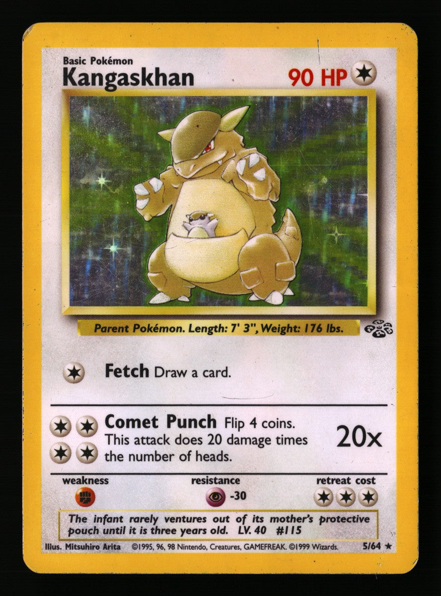 Kangaskhan 5/64 — Rare Holo (Light Played) - Jungle · M001