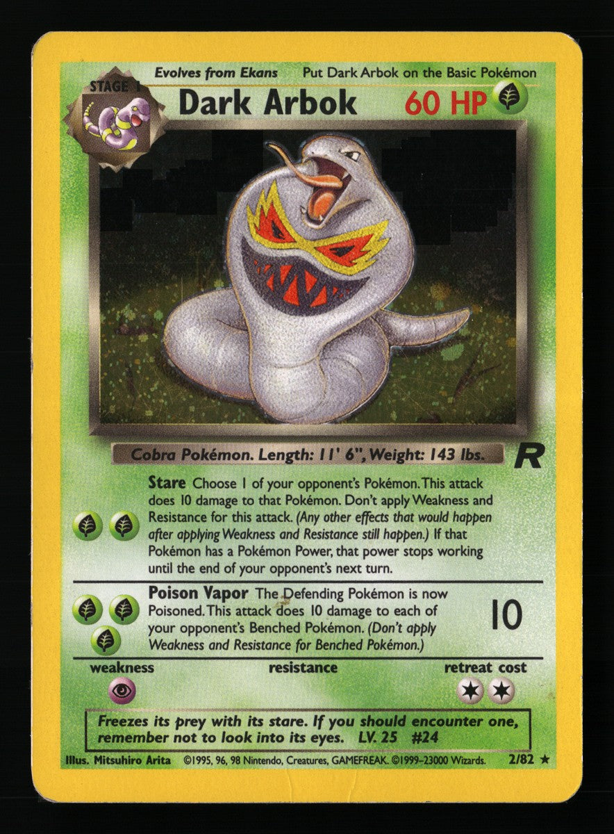 Dark Arbok 2/82 — Rare Holo (Played) - Team Rocket · M006
