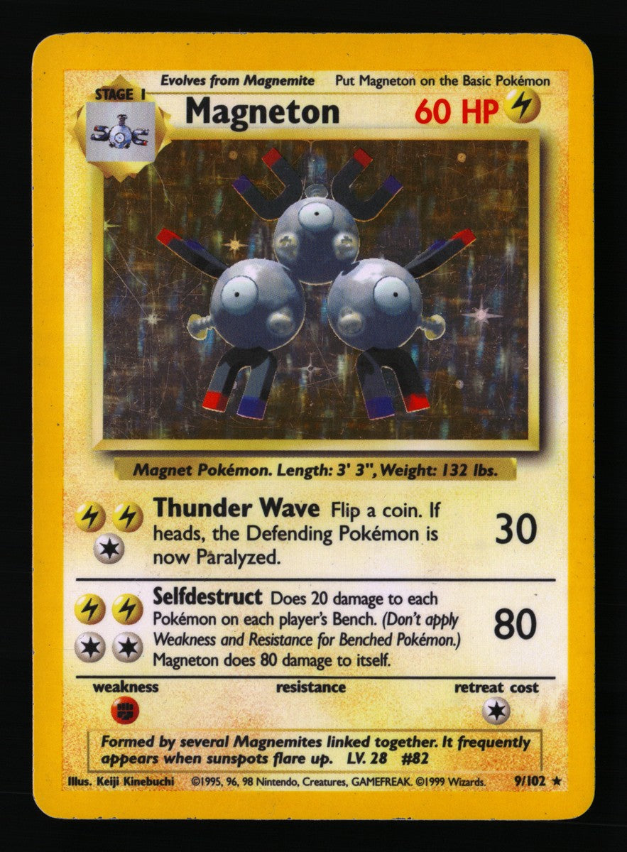 Magneton 9/102 — Rare Holo (Played) - Base Set · M008