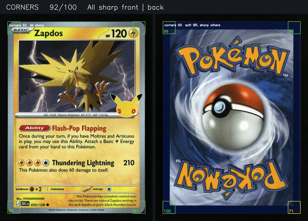 Zapdos 055/128 — Common (Light Played) - 30th Celebration · M033