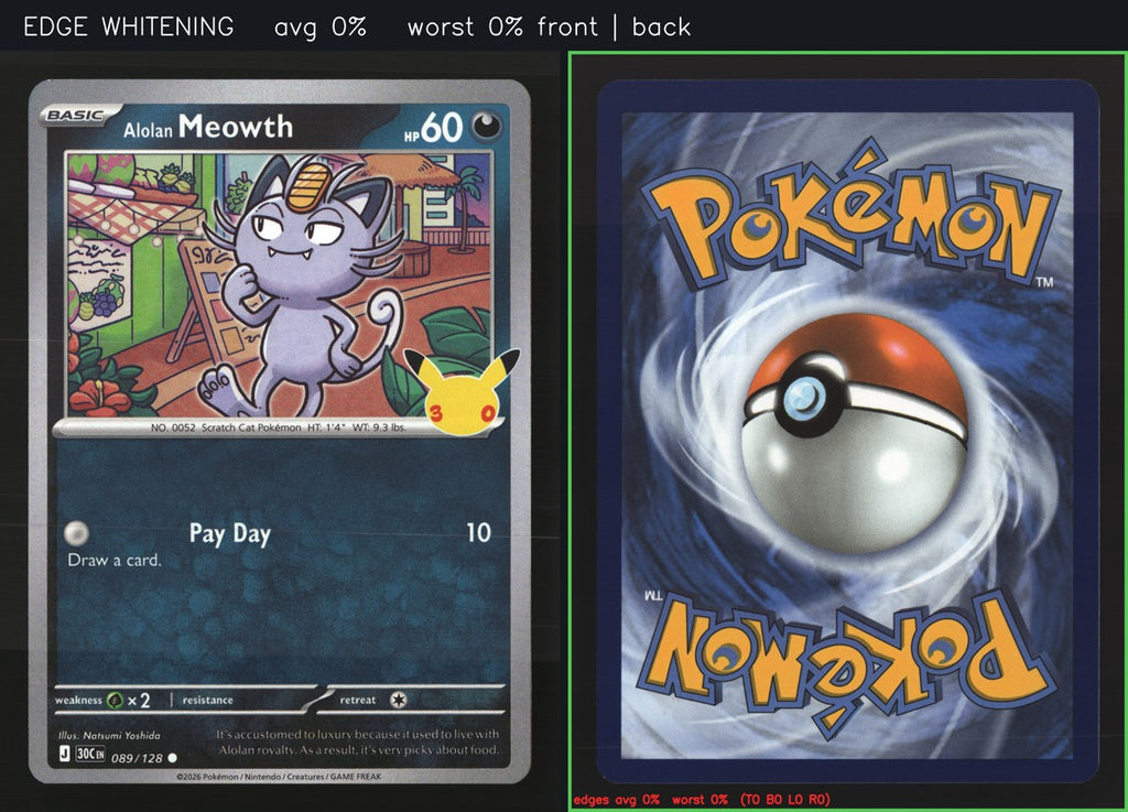 Alolan Meowth 089/128 — Common (Light Played) - 30th Celebration · N178