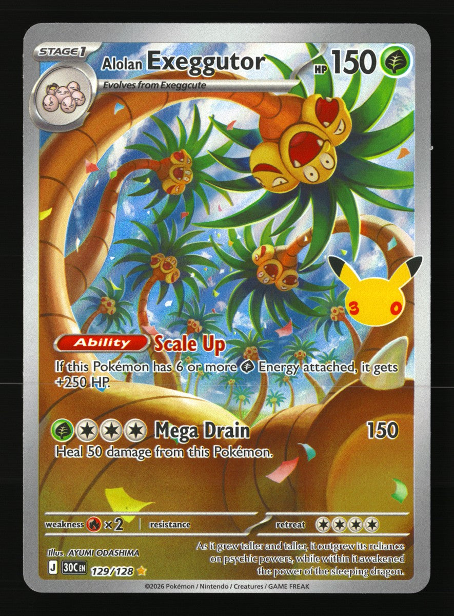 Alolan Exeggutor 129/128 — Illustration rare (Good) - 30th Celebration · N188