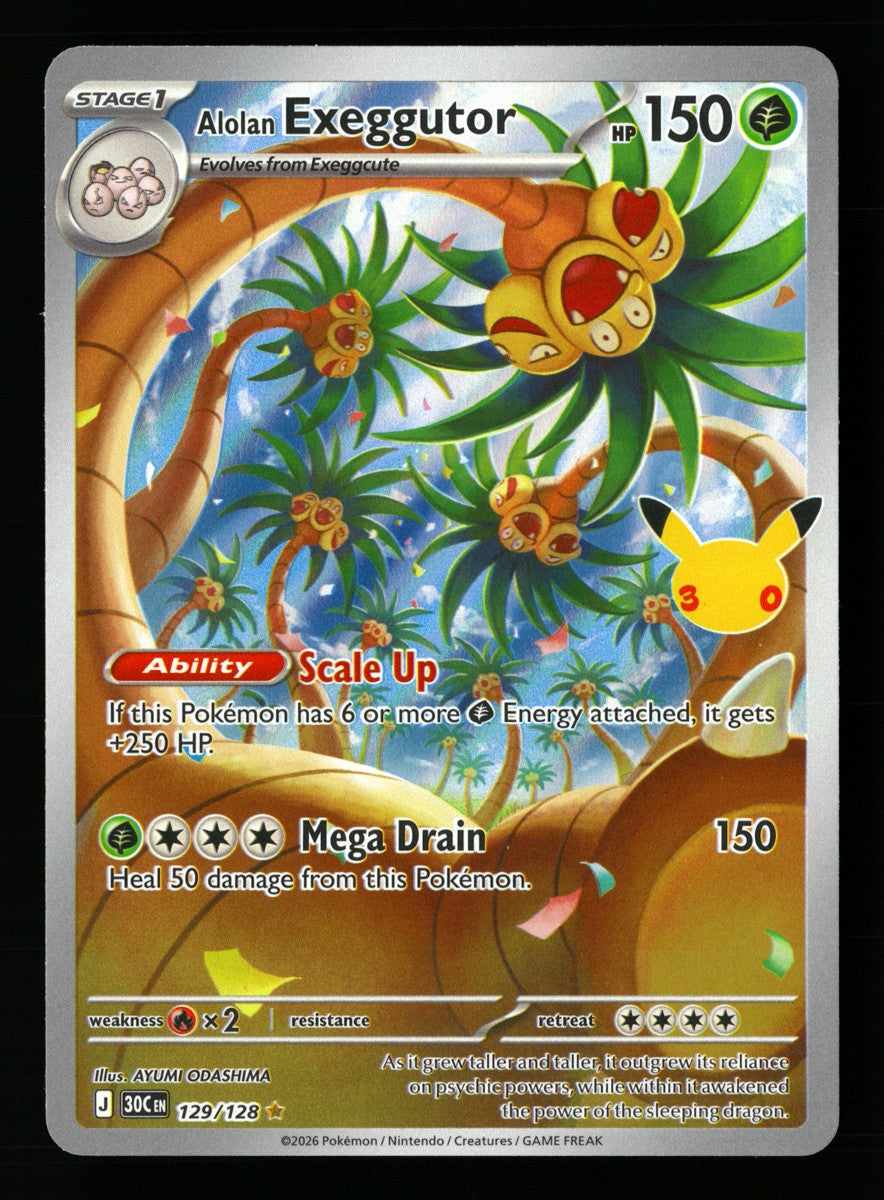 Alolan Exeggutor 129/128 — Illustration rare (Good) - 30th Celebration · N194
