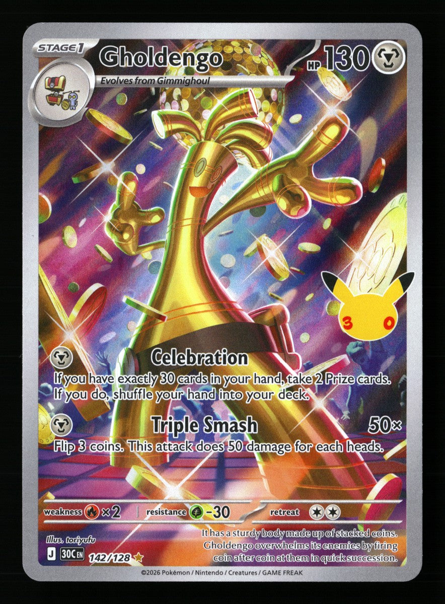 Gholdengo 142/128 — Illustration rare (Light Played) - 30th Celebration · N203