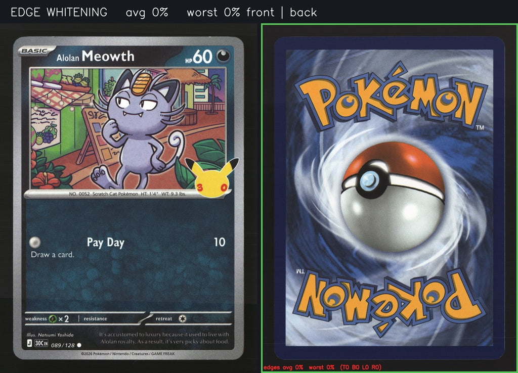 Alolan Meowth 089/128 — Common (Light Played) - 30th Celebration · O022