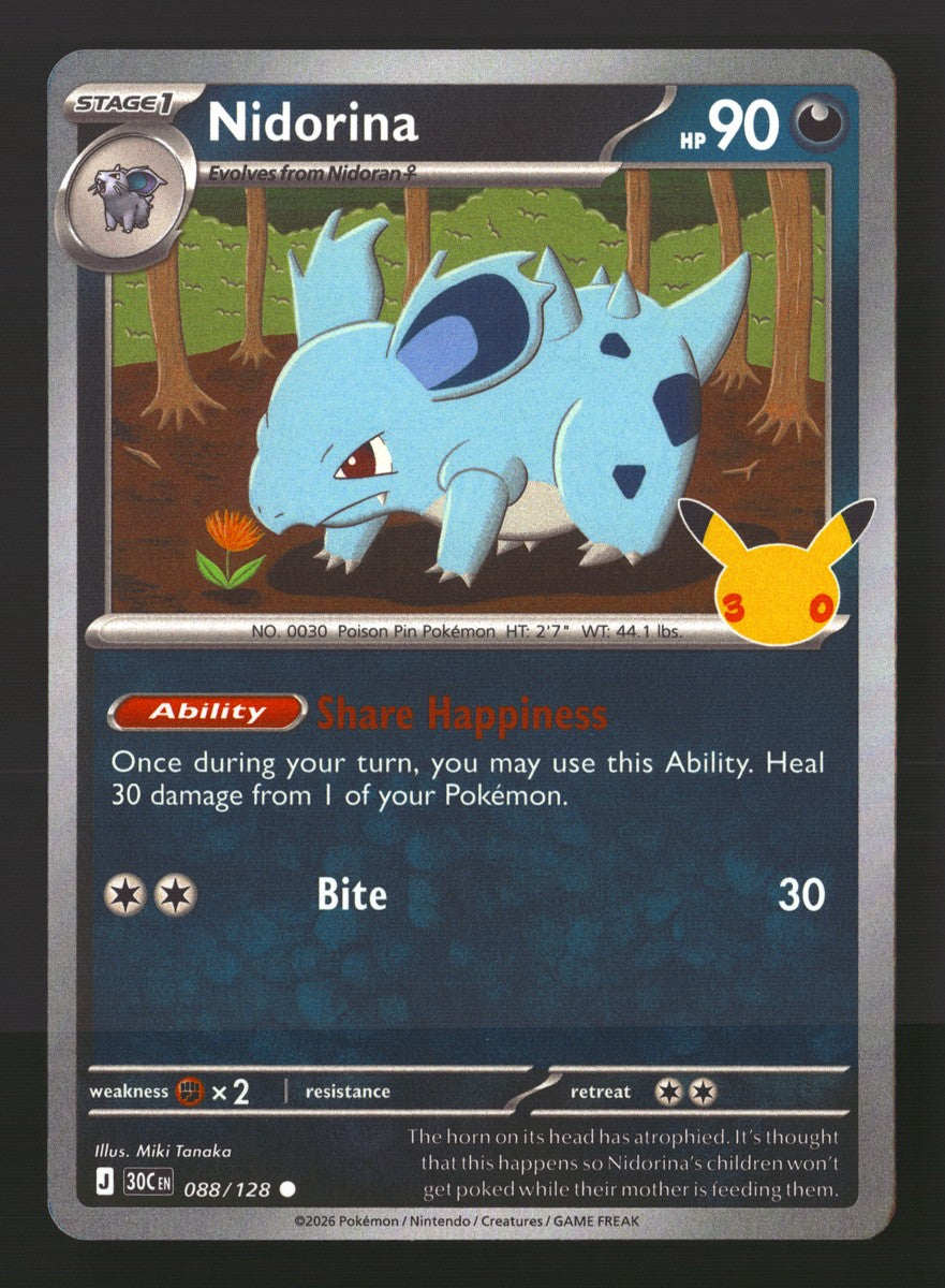 Nidorina 088/128 — Common (Mint) - 30th Celebration · O063