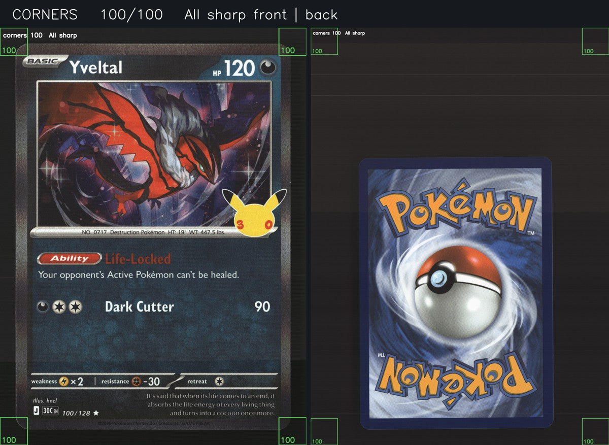 Yveltal 100/128 — Rare (Mint) - 30th Celebration · O065