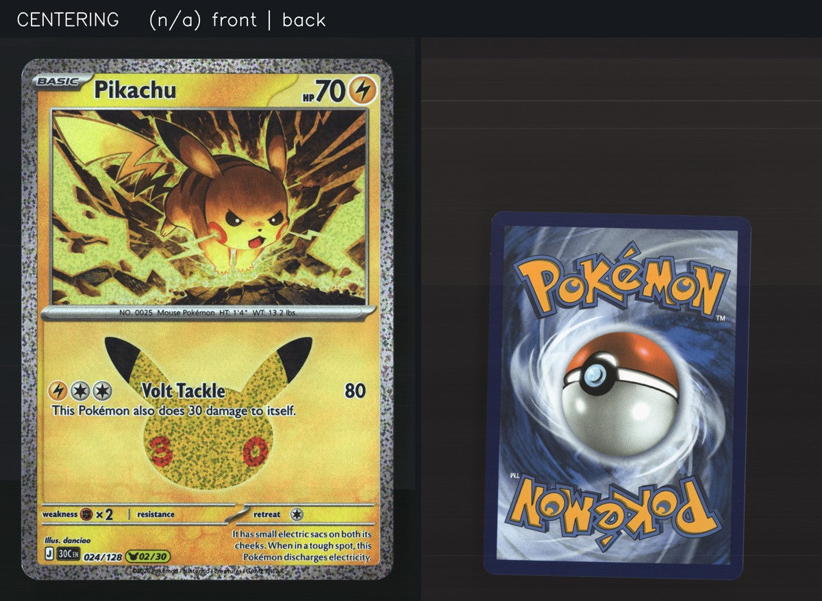 Pikachu 024/128 — Pikachu Rare (Mint) - 30th Celebration · O079