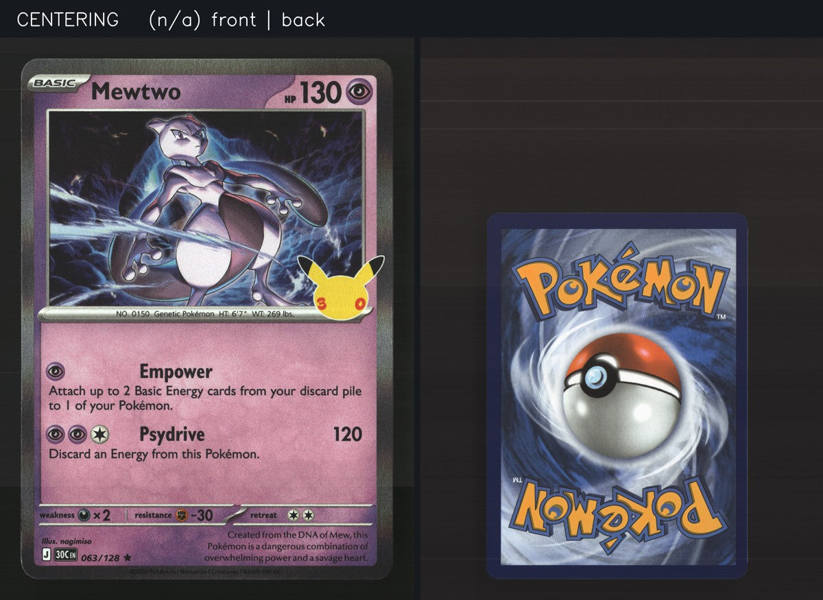Mewtwo 063/128 — Rare (Mint) - 30th Celebration · O087