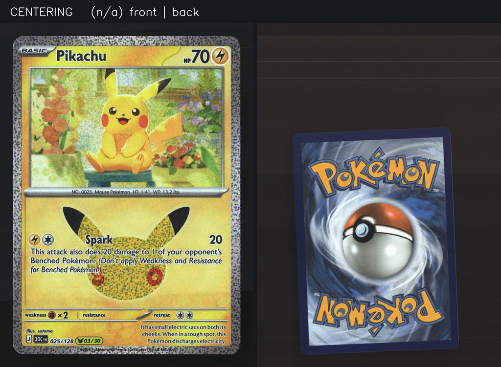 Pikachu 025/128 — Pikachu Rare (Near Mint) - 30th Celebration · O088